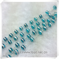 Light Blue Silver Side Beads Rosary with Light Blue Crucifix and Connecting Part (IO-cr389)